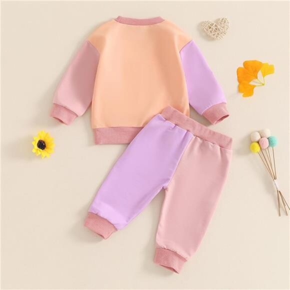 Baby Girl Fall Outfit Sweatshirt Cute Infant Newborn Toddler Winter Clothes Set - Picture 3 of 7